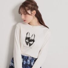 【綿100％・洗える】パリジェンヌ プリントTシャツ