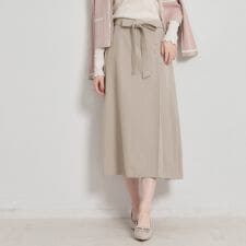 【洗える・通勤】サイドタック ナロースカート