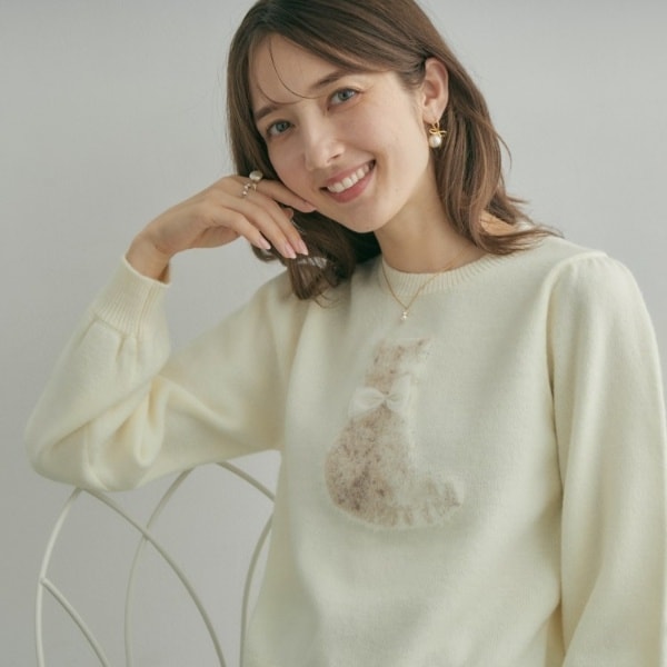 猫ちゃんジャガードニット | クチュールブローチ(Couture Brooch