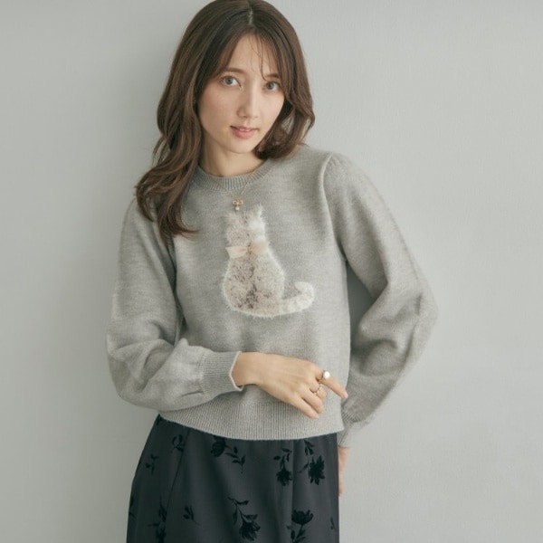 猫ちゃんジャガードニット | クチュールブローチ(Couture Brooch