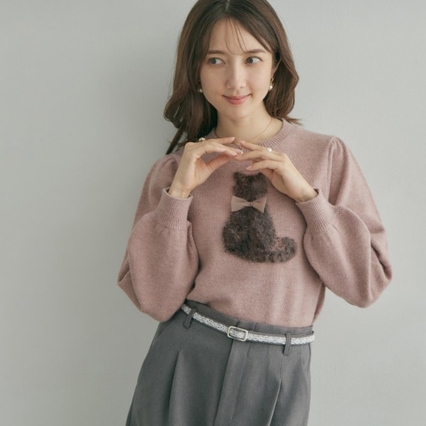 猫ちゃんジャガードニット | クチュールブローチ(Couture Brooch