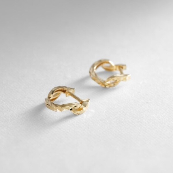 K10ミラーカットSライン 中折れ フープピアス | ココシュニック