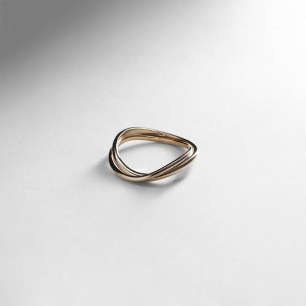 K10ウエーブ2連 リング