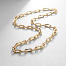 K18中空プリムケーブル ネックレス（3L）