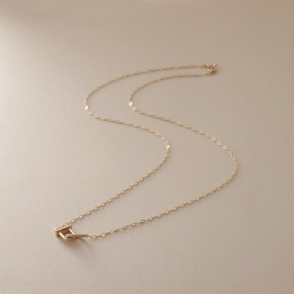 K10ダイヤモンド ロックモチーフ ネックレス | ココシュニック