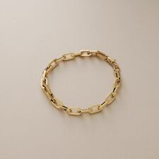 K18中空オクタゴンケーブルチェーン ブレスレット