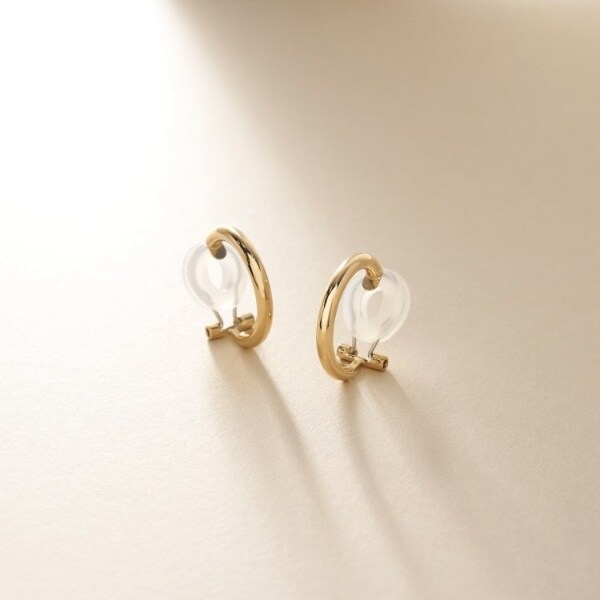 COCOSHNIK K10カット丸線 フープピアス（中） K10カット丸線 フープピアス（中）（ピアス） | COCOSHNIK