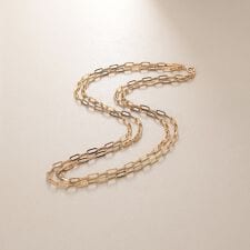 K10中空プリムケーブルチェーン2連 ネックレス