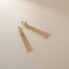 K10キヘイミックスチェーンフリンジ スタッズピアス