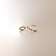 K10ダイヤモンド Sライン リング