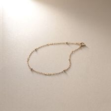 K18フラットキヘイ×ハニーカットビーズ ブレスレット