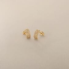 K18ダイヤモンド スクエアカーブライン スタッドピアス