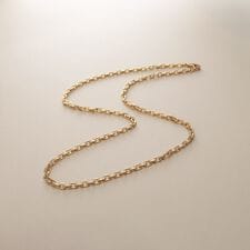 K18中空リネアケーブルチェーン ネックレス細