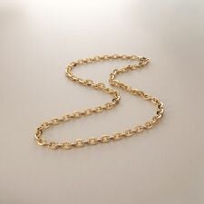 K18中空フラットアズキチェーン ネックレスL