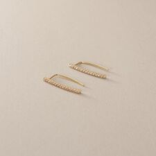 K10ダイヤモンド カーブライン フックピアス