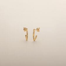 K10ダイヤモンド オルタネ―トLシェイプ スタッドピアス