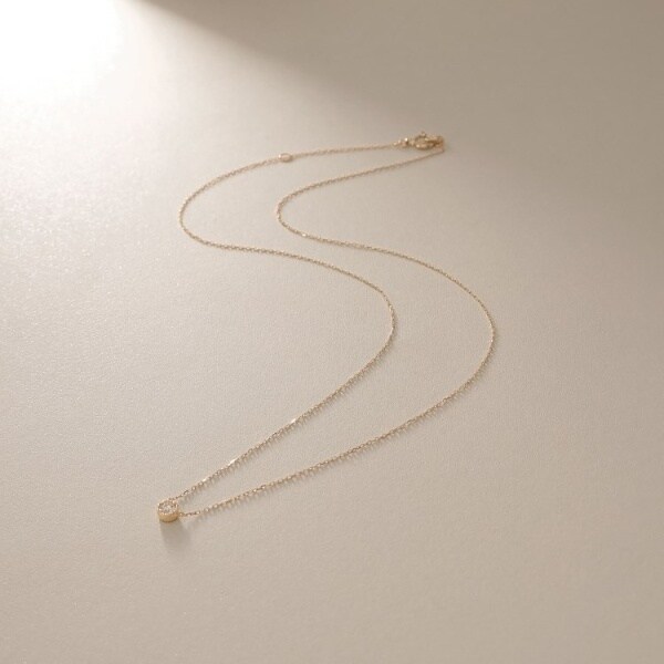 K18ダイヤモンド レース菱型モチーフ ネックレス小 | ココシュ