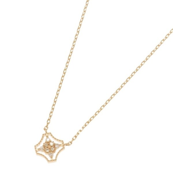 ココシュニック COCOSHNIK ダイヤモンドスクエアハサミ留ネックレス K18ダイヤモンド 挟み込みネックレス（ネックレス） | COCOSHNIK