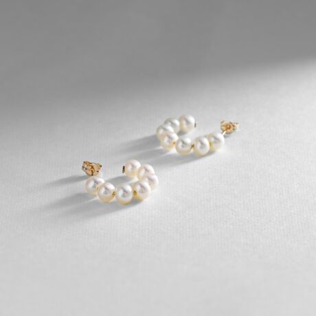 K10淡水パール フープピアス | ココシュニック(COCOSHNIK) | マルイ 