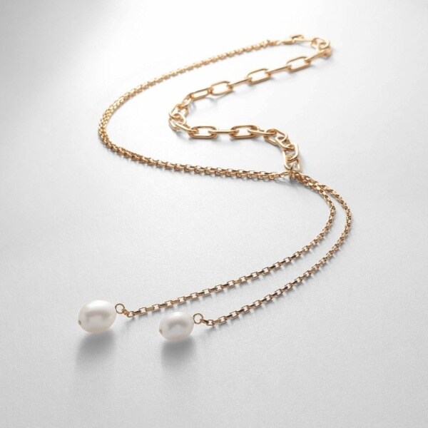 pearlネックレス シルバー バロックパール チェーンミックス ネックレス GP