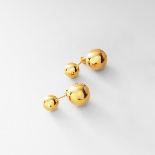 シルバー ホロウピアス ボール フロントバック GP | ココシュニック