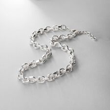 シルバー デザインチェーン ホロウカットケーブルネックレス