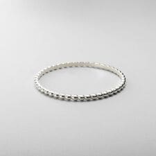 シルバー オーバルボールバングル