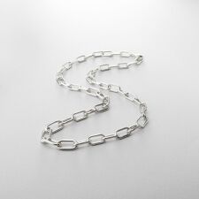 シルバー デザインチェーン ケーブルグラデーションネックレス