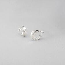 シルバー フローツイストピアス