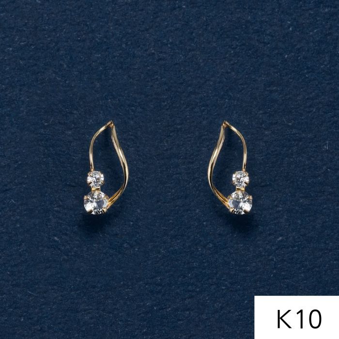 K10】クロスラインアメリカンピアス／BOX＆ショッパーつき