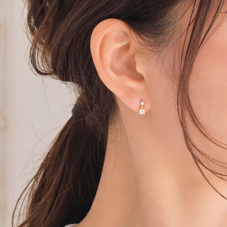 ｋ１０ スクエアビジューイヤリング フィービィー Phoebe 1851 ファッション通販 マルイウェブチャネル