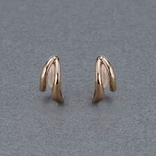 【痛くないシリーズ/金属アレルギー対応】ダブルフープライトフィットイヤリング ローズゴールド