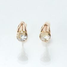 【金属アレルギー対応】【痛くないシリーズ】ルーセントビジューライトフィットイヤリング　ローズゴールド