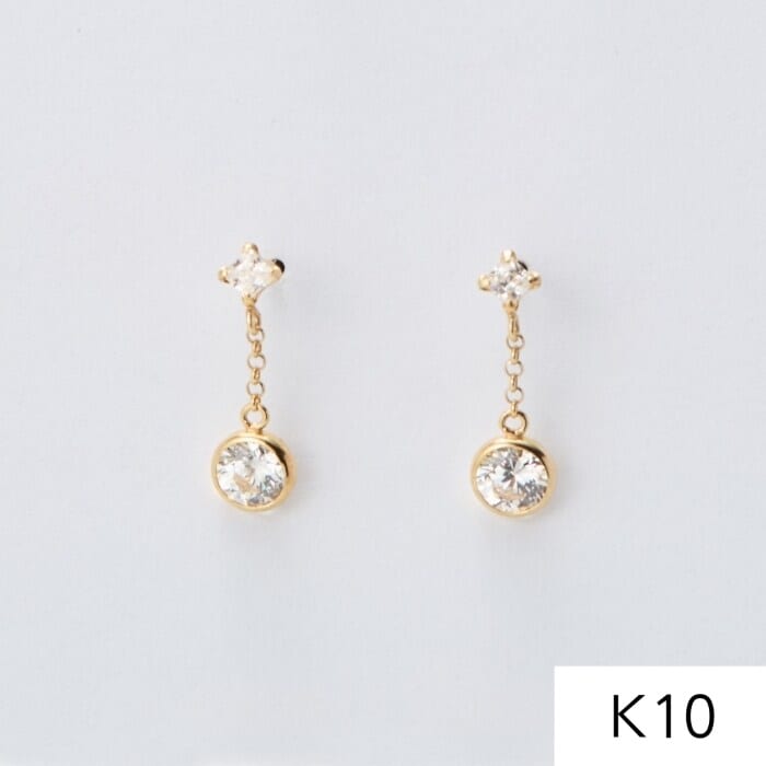 K10】クロスラインアメリカンピアス／BOXつき | フィービィー
