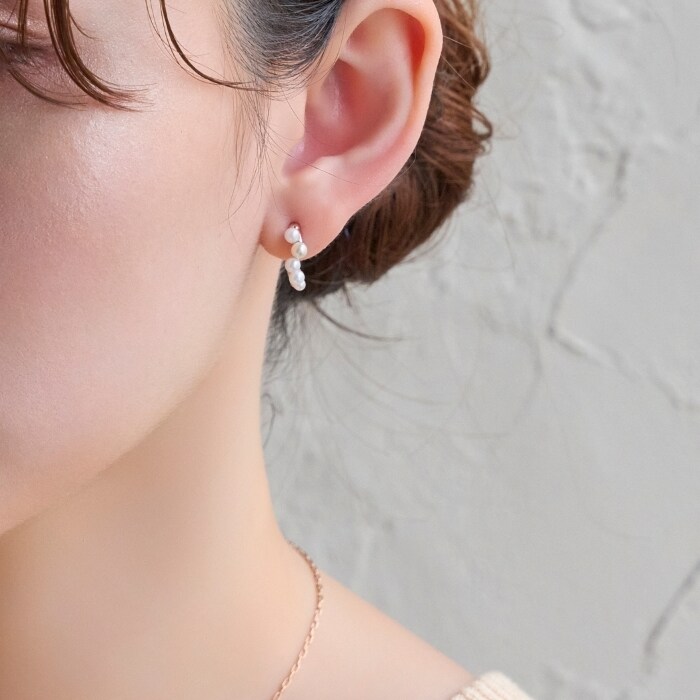 K10WG アメリカンピアス　フックピアス Phoebe ピアス 「K10」ロンバスカットアメリカンピアス/BOXつき