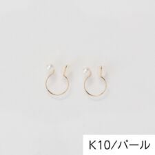 【K10】ウォーターパールフープイヤリング　ゴールド/BOX付き