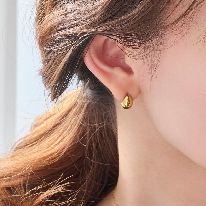 【新品未使用】 選べる ピアス ゴールド アクリル パール フープピアス ピアス フープ 金属アレルギー 18k 18金 つけっぱなし 20mm レディース