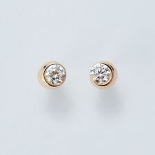 フィービィー(Phoebe)の【金属アレルギー対応】ムーンライトビジューセラミックピアス　シャンパンゴールド