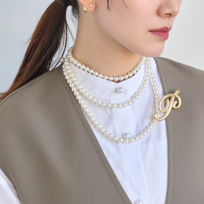 2-5日着 MARY QUANT デイジーマグネットパール ネックレス マリークワント MARY QUANT デイジーマグネットパール