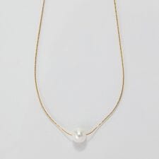 フィービィー(Phoebe)の【金属アレルギー対応】ワントップパールネックレス　ゴールド/サージカルステンレス