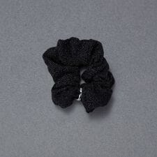 メタルグリッターシュシュ　ブラック