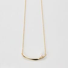 フィービィー(Phoebe)の【金属アレルギー対応】スライヴパールネックレス　ゴールド/全長:43～46cm/ニッケルフリー