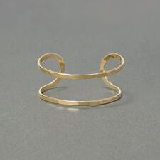 【金属アレルギー対応】2ラインテクスチャーワイドカフバングル　ゴールド/ニッケルフリー