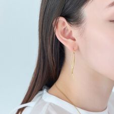 フィービィー(Phoebe)の【金属アレルギー対応】ツインカーブアメリカンピアス　ゴールド/ニッケルフリー