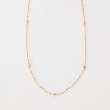 フィービィー(Phoebe)の【金属アレルギー対応】ステーションビジューチョーカー/サージカルステンレス/38cm～43cm