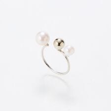 フィービィー(Phoebe)の【金属アレルギー対応】ミックスドットリング　シルバー/ニッケルフリー/パール