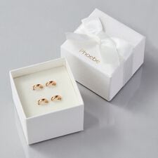 フィービィー(Phoebe)の【金属アレルギー対応】ワンタッチメタルフープミニペアピアス　ローズゴールド