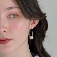 【金属アレルギー対応】ビッグサークルパールピアス/ニッケルフリー/大ぶり/存在感◎/主役級