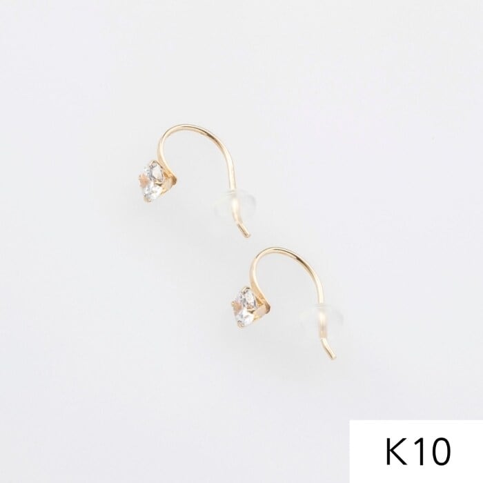 ハーティーダブルループピアス/BOXつき レディース　Phoebe k10 ハーティーダブルループピアス/BOXつき レディース Phoebe k10