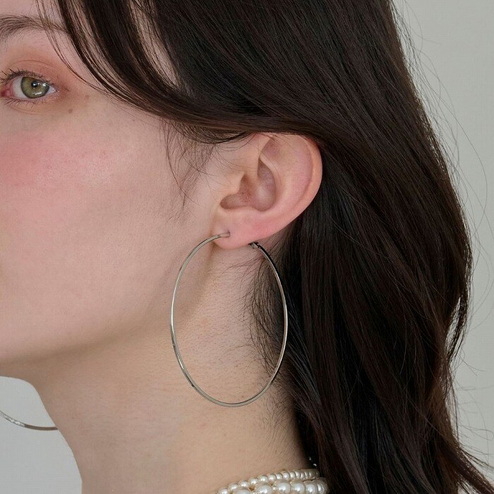 ビックサークルフープピアス シルバー | フィービィー(Phoebe